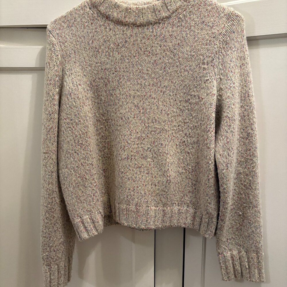 Boden Speckled Fluffy Sweater Ivory Size US 2